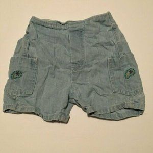 GEO-RAGS Girls' Embroidered Paisley Denim Shorts ~ Sz 5